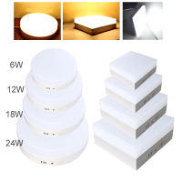 6W 12W 18W 24W SquareRound Led Panel Light Surface Mounted leds Downlight ceiling down 110-240V lampada led lamp LED Driver