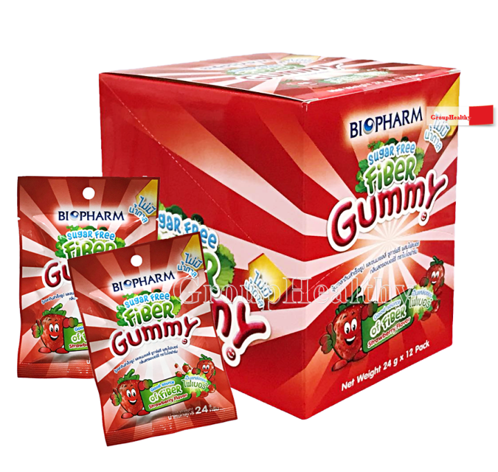 biopharm-fiber-gummy-sugar-free-ผลิตภัณฑ์เสริมอาหารรูปแบบขนมวุ้นเจลาติน-ไม่มีน้ำตาล-24-กรัม-ซอง