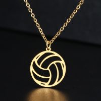 【DT】hot！ Necklaces Beach Volleyball Hollow Pendant Chain Collar Fashion Necklace Men Jewelry Gifts