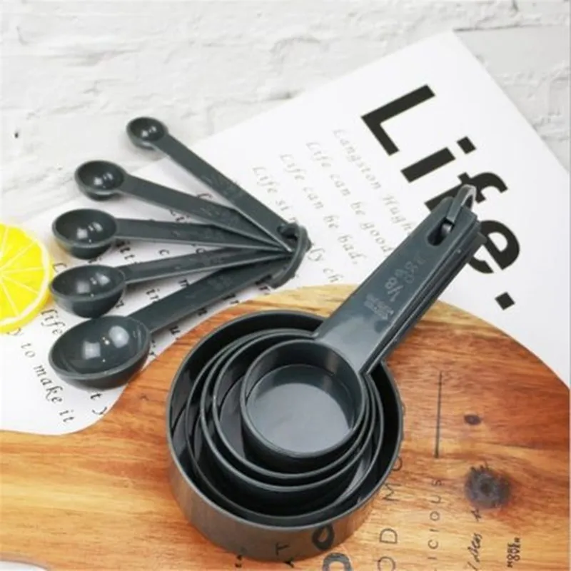 10pcs Plastic Measuring Spoons Set Teaspoon Sugar Scoop Cake