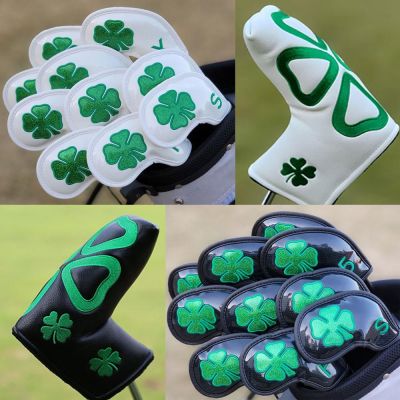 ✤ 10ชิ้น/เซ็ตGolf Iron Headcover 4-9PSAX1Pcsพัตเตอร์ครอบคลุม 3 รุ่นใบมีดและMalletรูปแบบGolf Club Iron Putter Cover