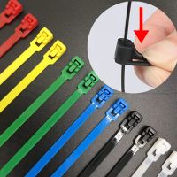 100PCS 5*200MM Releasable Cable Ties /Colored Plastics Reusable Cable Ties/ Loop Wrap Nylon Zip Ties Bundle Ties