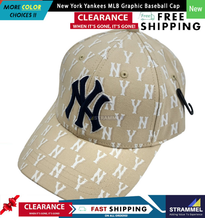 MLB NEW YORK Yankees Watermark Print Baseball 100% Cotton 