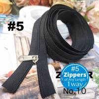 #5 Zip ซิป สีดำ (มีให้เลือกหลายขนาด) ซิปตัด ซิปไนล่อน ซิปพลาสติก ซิปหลา ฟันเบอร์ 5 (สินค้าพร้อมส่งจากไทย)