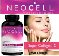 Neocell Super Collagen +C Type 1&amp; 3, 6000mg นีโอเซลล์ ซูเปอร์คอลลาเจน+วิตามินซี 250 เม็ด มี อย.ไทย