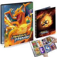 【tudy the folder well】 4กระเป๋า Pokemon 240แฟ้มเก็บการ์ดอัลบั้ม Livre Pokémon Charizard แผนที่ Collector เล่นเกมหนังสือโหลดความจุโฟลเดอร์ของเล่น