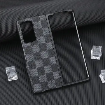 Gray Louis Vuitton Logo Samsung Galaxy Z Fold 3 5G Clear Case