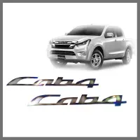 แผ่นป้ายLogo. Cab4 สเตนเลสไทเท ไดร์แท้ สำหรับ D-max. 1ชุดมี 2ชิ้น ราคาดีที่สุด จบในที่เดียว * จบในร้านเดียว**จัดส่งไว