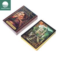 AVIANA เกมกระดานทำนายสำหรับครอบครัวการ์ดไพ่ทาโรต์สำรับไพ่ทาโรต์ Lenormand Oracle ชุบทอง