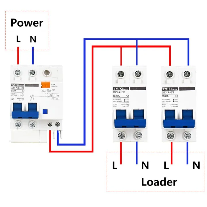 สวิตช์ป้องกันไฟฟ้ามาตรฐานญี่ปุ่นเบรกเกอร์-mcb-rcd-rcbo-2p-สำหรับตู้แช่แข็งเครื่องปรับอากาศ-ac-110v