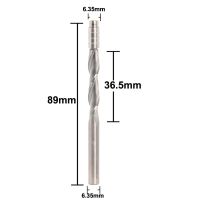 6.35mm shank bit Flush Trim Solid Carbide Spiral template Router Bit ความยาวตัดที่ยาวขึ้น 4 แบริ่ง cnc เครื่องมืองานไม้