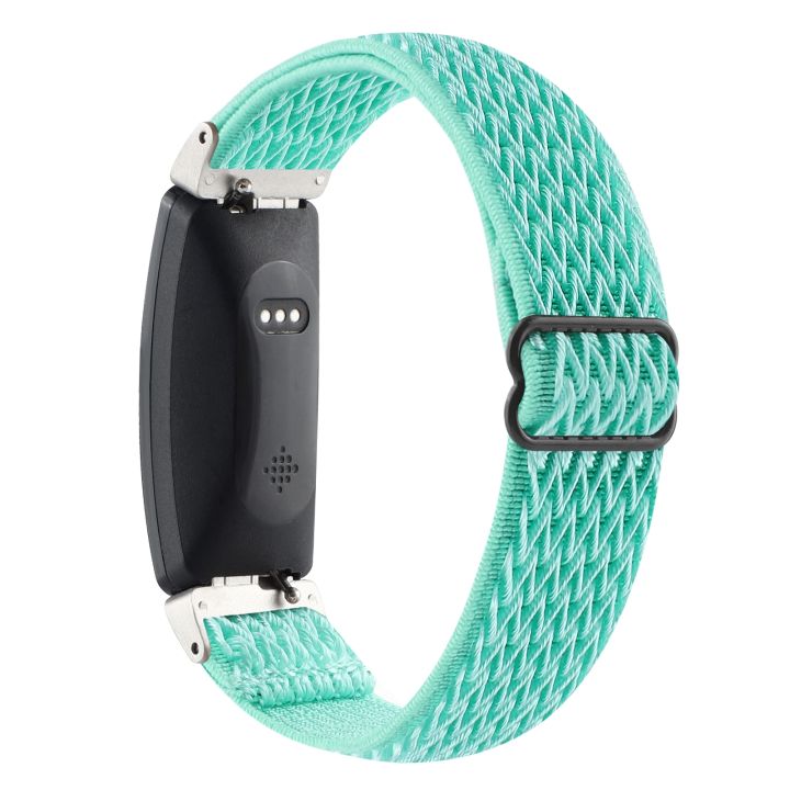 สำหรับ-fitbit-inspire-2-buckle-wave-braided-นาฬิกาไนลอน-band-สีเขียวทหาร