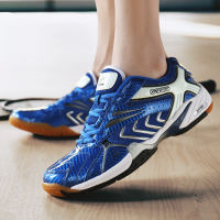 Indoor Uni Badminton Shoes Anti-Slippery Volleyball Shoes Men Mesh Blue Table Tennis Sneakers Women Sports Training Sneakers