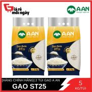 HÀNG CHÍNH HÃNG Combo 2 Túi Gạo Thơm ST25 Gạo A An Túi 5 Kg x2