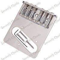 WK-A Set Vintage L Shape 6 Saddle Bridge for TL Electric Guitar With Screws wrench - Chrome