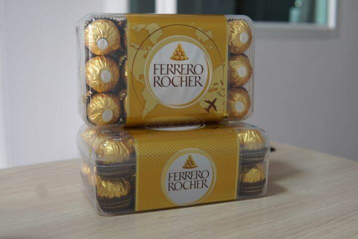 ferrero-rocher-เฟอร์เร่โร่-รอชเชอร์-ช็อค-โกแลต-30-ลูก-ของแท้นำเข้า-ช็อกโกแลต