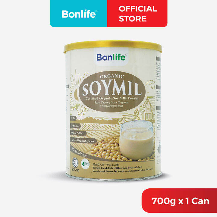 Bonlife Organic Soymil Soy Milk Powder Omega 3 DHA Organic Probiotic Lactose Intolerance No