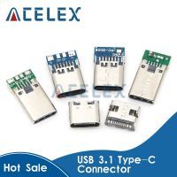 ：”{》： 10Pcs USB 3.1 Type-C Connector 12 24 Pin Female/Male Socket Receptacle Adapter To Solder Wire &amp;Cable 24Pin Support PCB Board