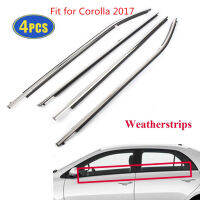 สายภูมิอากาศเล็มแม่พิมพ์หน้าต่างรถยนต์สำหรับ Toyota Corolla 2015 2016 2017 2018 2019สายพานซีล4ชิ้น87Tixgportz