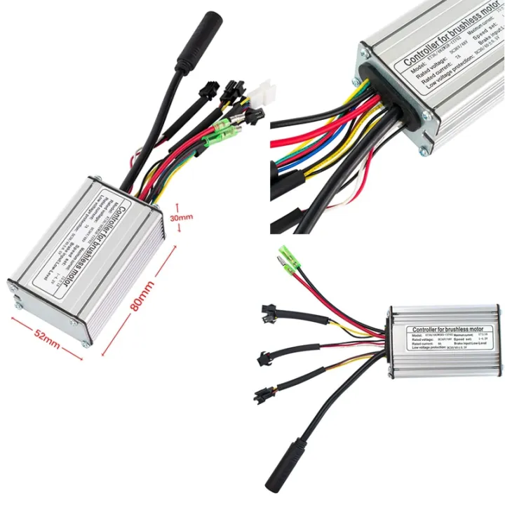 KT 17A 36V 48V 250W 350W E-Bike-Controller mit Gashebel, Bremse, PAS-Sensor, Display, E-Bike Bürstenloser Motor-Controller-Kit