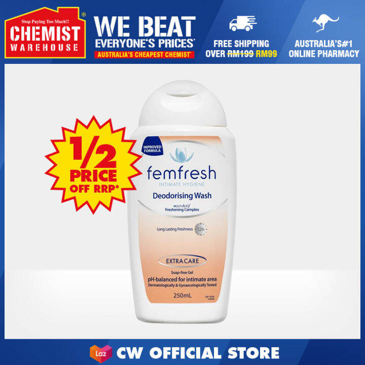 Femfresh Deodorising Wash 250ml PHBalanced For Intimate Area [Chemist