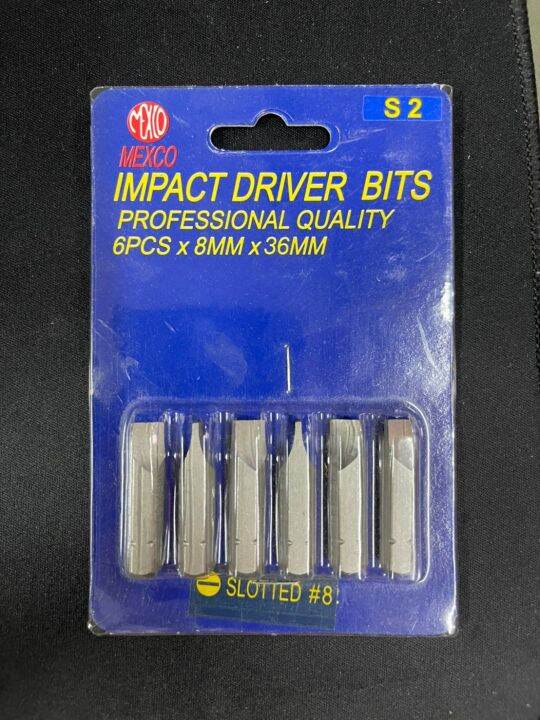 ยกแผง-mexco-ดอกไขควงตอก-ปลายแหลม-ทู่-แบน-ดอกไขควง-ดอกใส่สว่าน-impact-driver