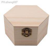 DIY Fashion Gift Box Simple Portable Hexagon Shaped Wood Jewelry Box Wedding Holder Jewelry Display