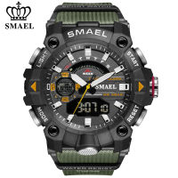 SMAEL Fashion Sports Waterproof Watch Men Top Luxury Brand Military Digital Quartz Wristwatch Mens Dual Display Backlight Clock