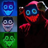 Halloween Neon Led Purge Mask Masque Masquerade Party Masks Light Luminous In The Dark Funny Masks Cosplay Costume Supplies