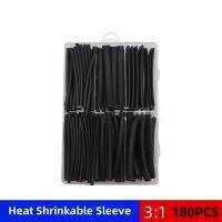 180PCS  Adhesive Thickened Double-wall Heat Shrinkable Sleeve 3:1 Sealed Insulated Wire Waterproof Protective Sleeve Electrical Circuitry Parts