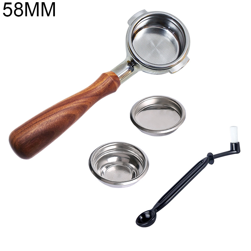 Spoon,Tamper Mat,Brush NEOUZA 58mm Bottomless Portafilter Set for Espresso Coffee Machine Compatible with GAGGIA Classic Pro 304 Stainless Steel Two Ears,Fillter Basket