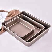 Thicken Carbon Steel Golden Baking Tray Nonstick Square Oven Cake Bread Pastry Pans Biscuits Bakeware Mold Kitchen Cooking Tools