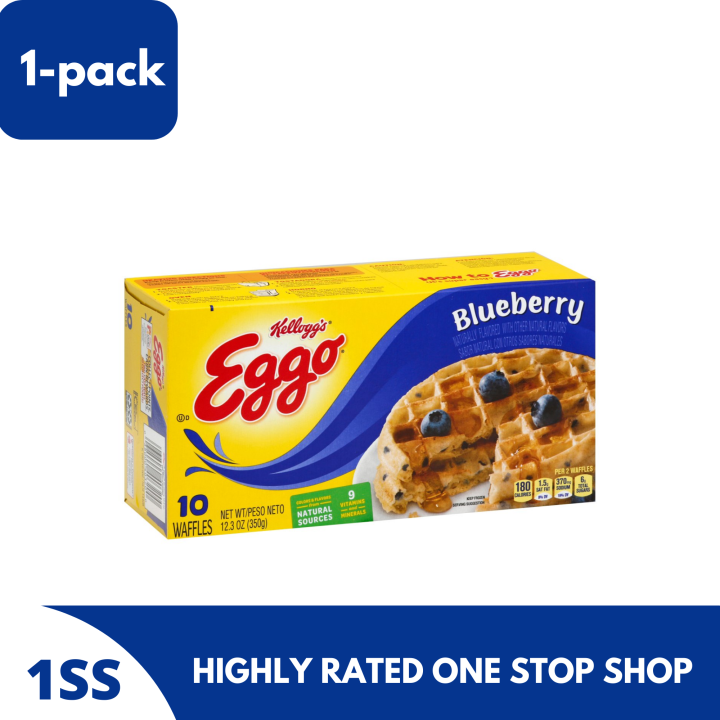 Kellogg's Eggo Blueberry Waffles, 1pack (10 Waffles) Lazada PH