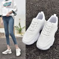 CODaith62sfe Ready Stock Women Sports Sneakers Soft Thick Soled Student White Shoes Fashion Lady Casual Stripe Sneakers