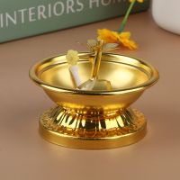 【YD】 1Pc Lamp Holder Exquisite Alloy Buddhist Dish Foot Buddha Hall Decoration