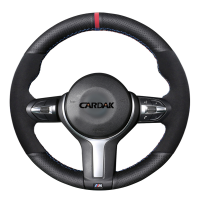 CARDAK Artificial Leather Suede Steering Wheel Cover for BMW F87 M2 F80 M3 F82 M4 M5 F12 F13 M6 F85 X5 M F86 X6 F33 F30 M Sport