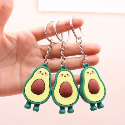 3D Avocado Keychain Charms Accessories Round Keychains for Ladies Women Men Kids Key Chain Toys Gift Key Chains