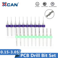 (การฝึกซ้อม) XCAN 10ชิ้นบิตเครื่องเจาะขนาดเล็ก Carbied PCB ขนาด0.15-3.05มม. สำหรับการพิมพ์แผงวงจรการเจาะก้านแผ่นวงจรพิมพ์เจาะบิท3.175มม. ชุดสว่านและไดรเวอร์