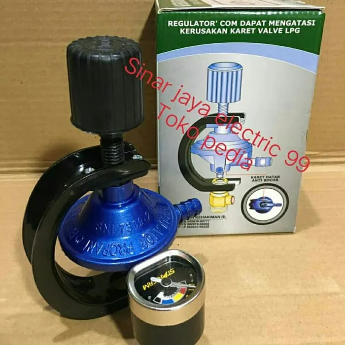 Regulator Gas Destec 201M Meter Kepala Regulator Gas Lpg Model Putar