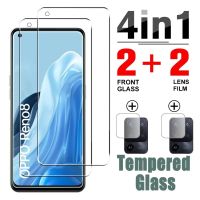 4in1 Tempered Glass Lens Screen Protector For OPPO Reno 8 7 Pro Plus 7Z 5 Lite Clear Camera Screen Film For Find X5 X3 Lite Screen Protectors