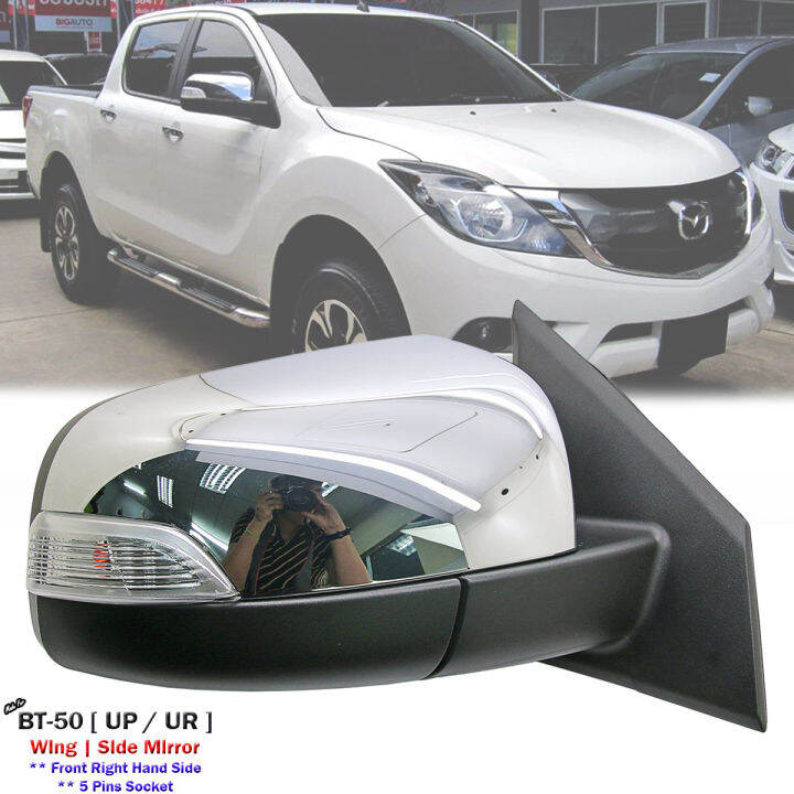 Front Right Chrome Electric Side Mirror w/Light 5P For Mazda BT50 BT50 20122020 Lazada