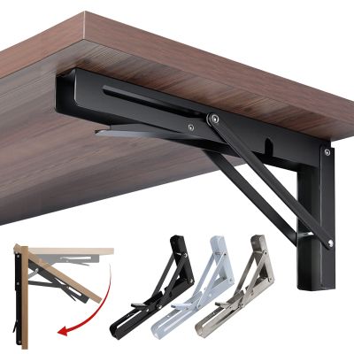 【CC】 8-16 Inch Folding Shelf Brackets Wall-mounted Heavy Table Shelves Bracket Saving