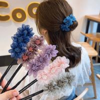 Women Flower Hairpins Tray Hair Ball Head / Elegant Anti-slip Hair Lazy Man Ball Head Hair Curler Artifact / Korean Simple Hair Binding Fashion Hair Accessories / Wedding Bridal Braided Hair Headdress 5211028♣✜