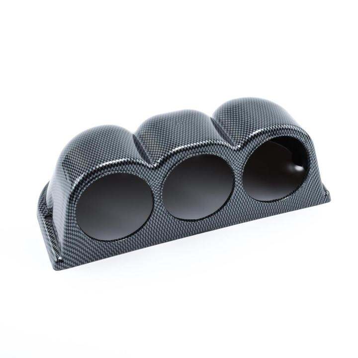 60mm 3in1 Meter Gauge Holder Carbon Style Centre Dash Defi Greddy Meter