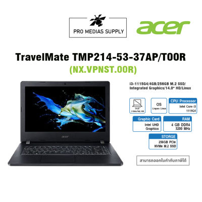 Acer Notebook TravelMate TMP214-53-37AP/T00R (Black)