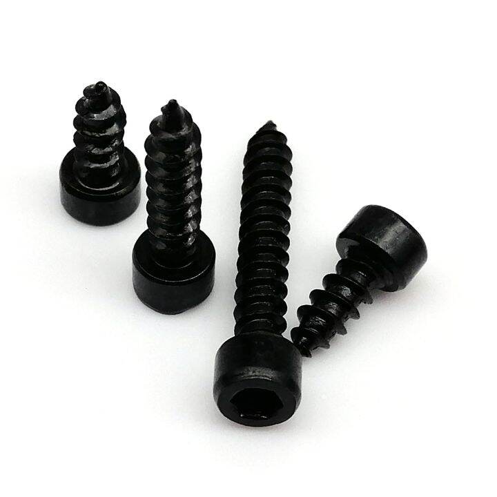 lf-10-50pcs-m2-m2-6-m3-m3-5-m4-m5-m6-a-o-carbono-preto-allen-hex-hex-gono-tampa-de-soquete-cabe-a-redonda-auto-tocando-parafuso-madeira-l-4-50mm