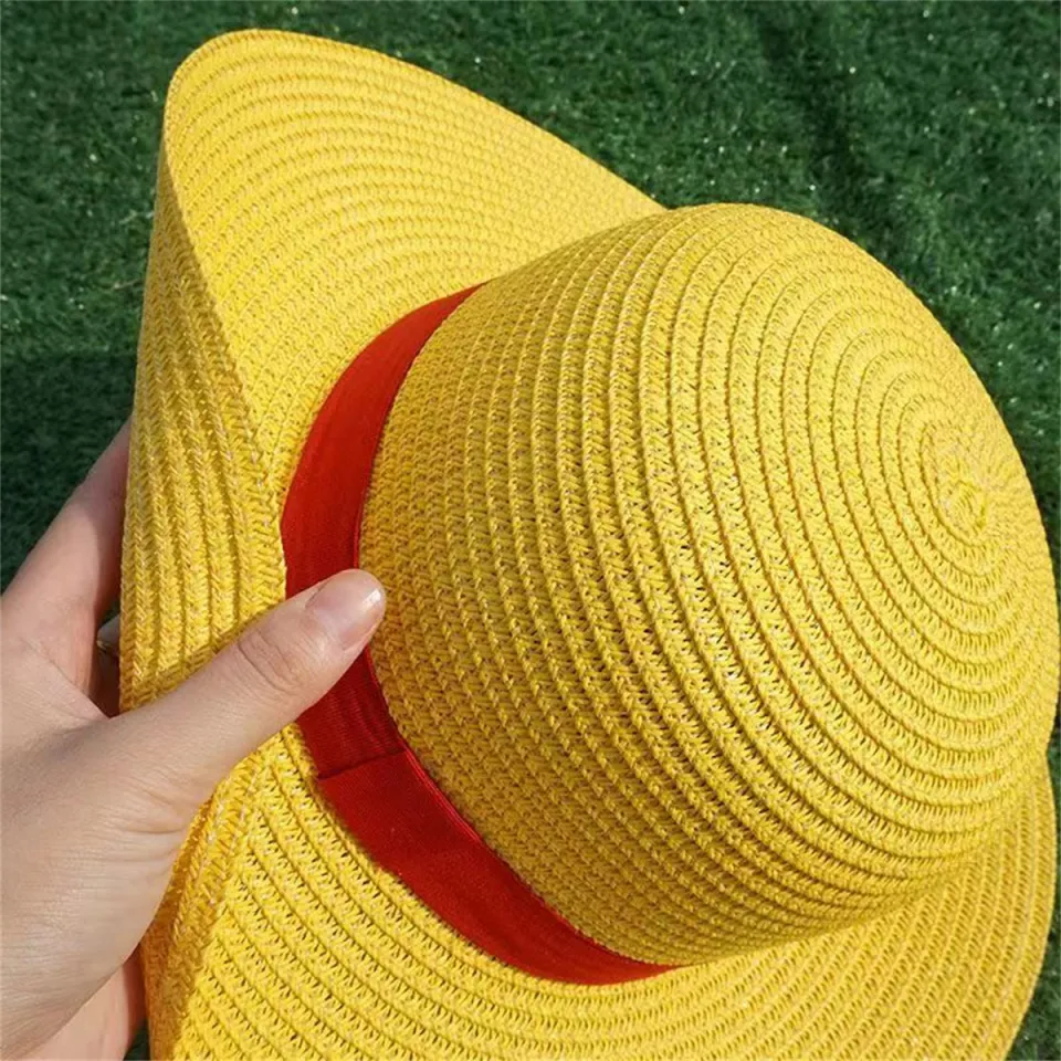 ariarly Straw Hat,Luffy Straw Hat with String Pirate Hat Anime Cosplay  Costume Straw Hat Sun Hat for Kids Adults : : Moda