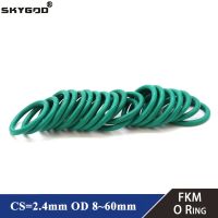 10 Buah Cincin O FKM CS 2.4Mm OD 8 60Mm Gasket Segel Minyak Isolasi Tahan Suhu Tinggi Cincin O Karet Fluor Hijau