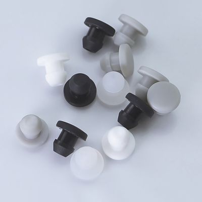 10-100pcs Food Grade Silicone Rubber Hole Cap 2.5/3/3.5/4mm Solid T-type Plug Cover Snap-on Gasket Blanking End Cap Seal Stopper Gas Stove Parts Acces