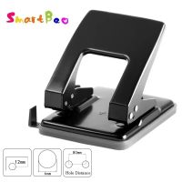 Heavy Duty 2-Hole Punch Metal 2 Holes Puncher Machine Save Effort Comfort Handle Perforadora De Papel; 40-Sheet Capacity Staplers  Punches